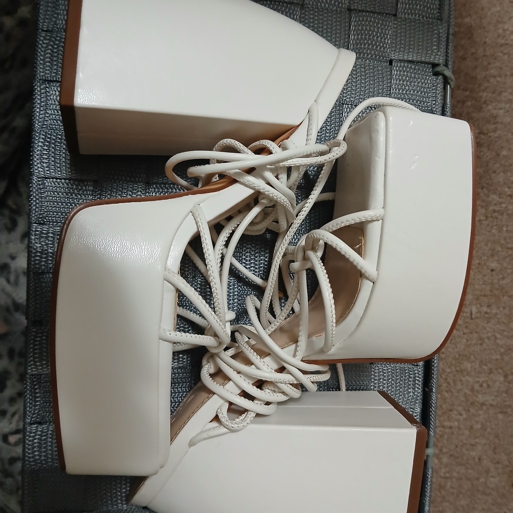 Liliana Cream Platform Heels